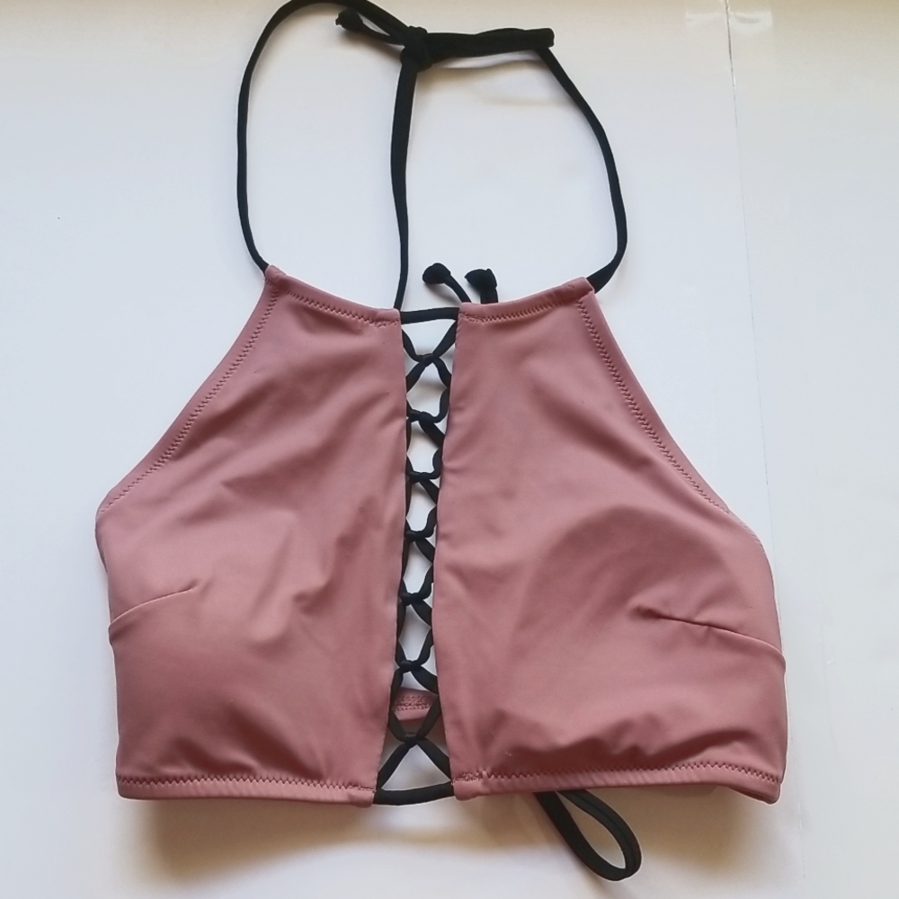 Pink Victoria secret swimsuit top pink size medium
